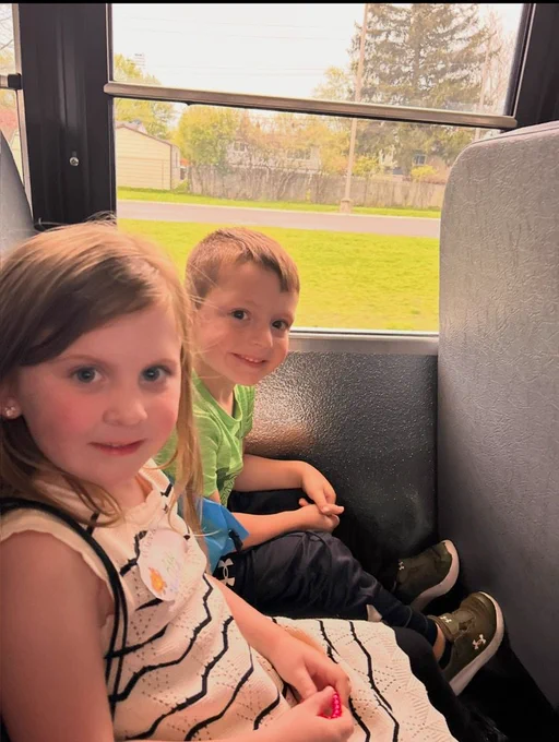 to future kindergarten students taking a bus ride