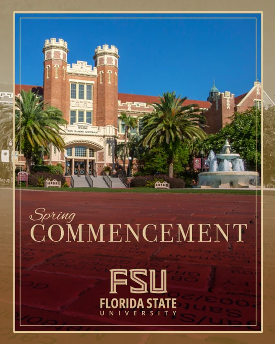 FSU Spring 2026 commencement graphic.