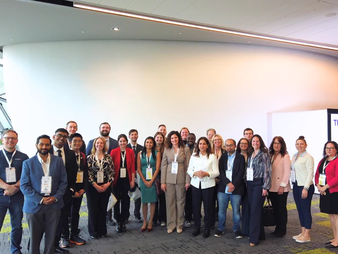 A group photo of Ontario Tech staff, faculty and students who attended the CNA 2026 Conference.
