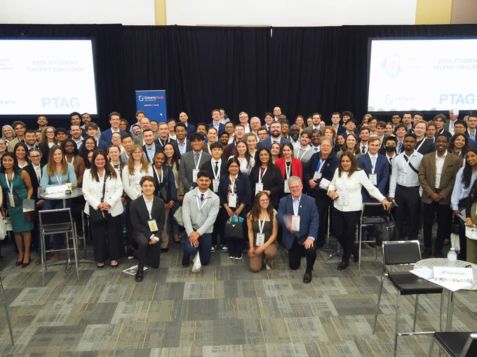 A group photo of participants in the Talent Collider networking event at the CNA 2026 Conference.
