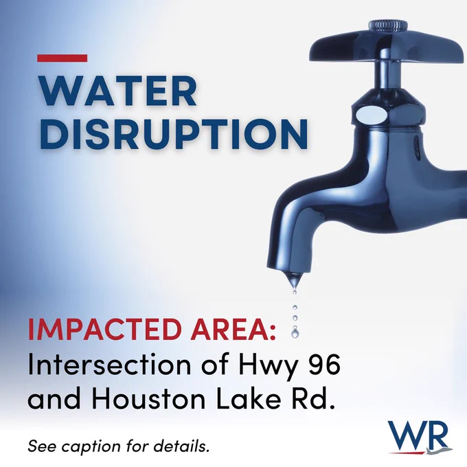 that is causing water service disruptions for businesses and residential areas in and around the 
