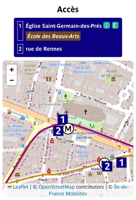 Le cadre des accès avec leur position sur la voirie.