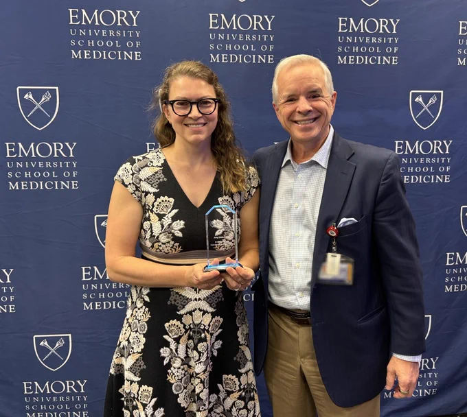 Dr. Amy Zeidan and Dr. David Wright, Chair of Emory EM