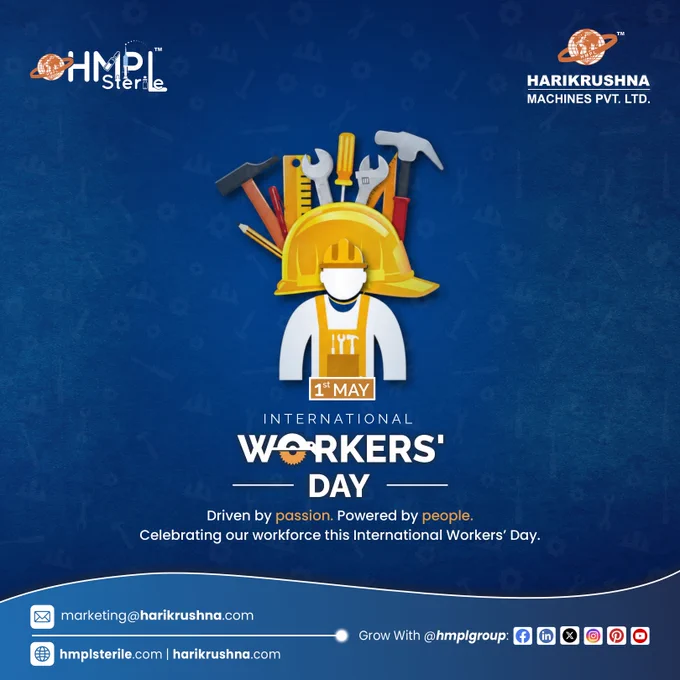 Today, we celebrate the hands that build, the minds that innovate, and the dedication that drives progress forward.

At Harikrushna Machines Pvt. Ltd. (HMPL), our strength lies in the passion and commitment of every individual who powers our journey.

This International Workers’ Day, we honour the people behind the precision, performance, and excellence we deliver every day.

#WorkersDay #HMPL #Teamwork #EngineeringExcellence #Gratitude #InternationalWorkersDay #MayDay #HarikrushnaMachines