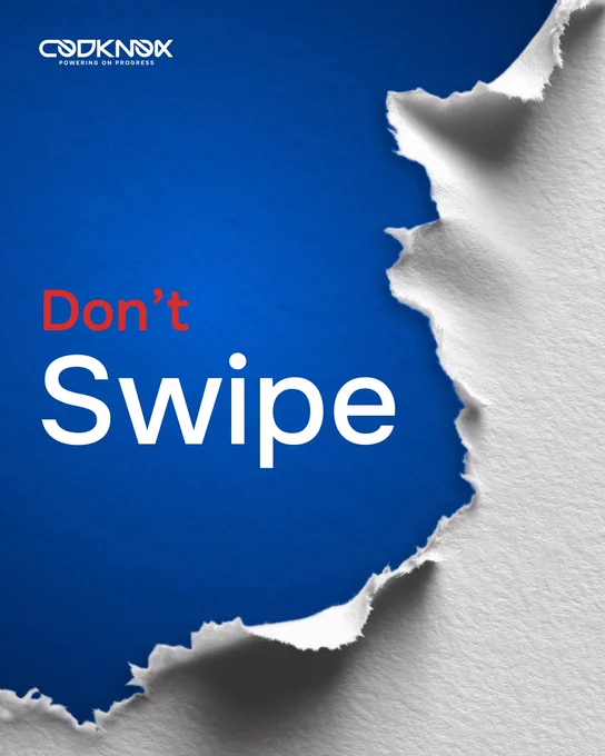 An Infographic image with text"Don’t swipe"

