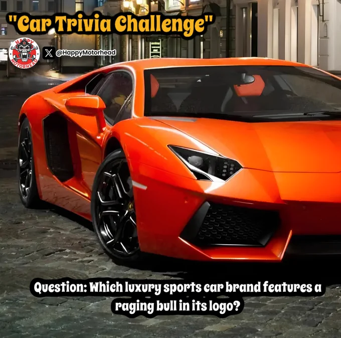 Answer: Lamborghini. The bull comes from founder Ferruccio Lamborghini's interest in bullfighting.