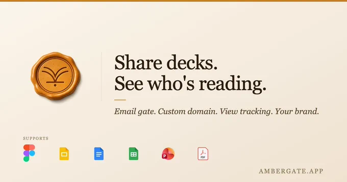 ambergate.app - Share decks. See who's reading.