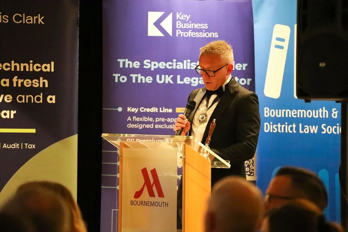 Bournemouth and District Law Society Annual Dinner 2026 - Picture of a speaker