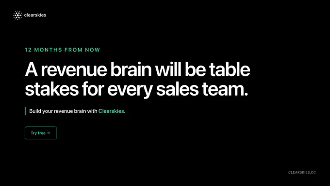 Try Clearskies free or book a demo. www.clearskies.cc
