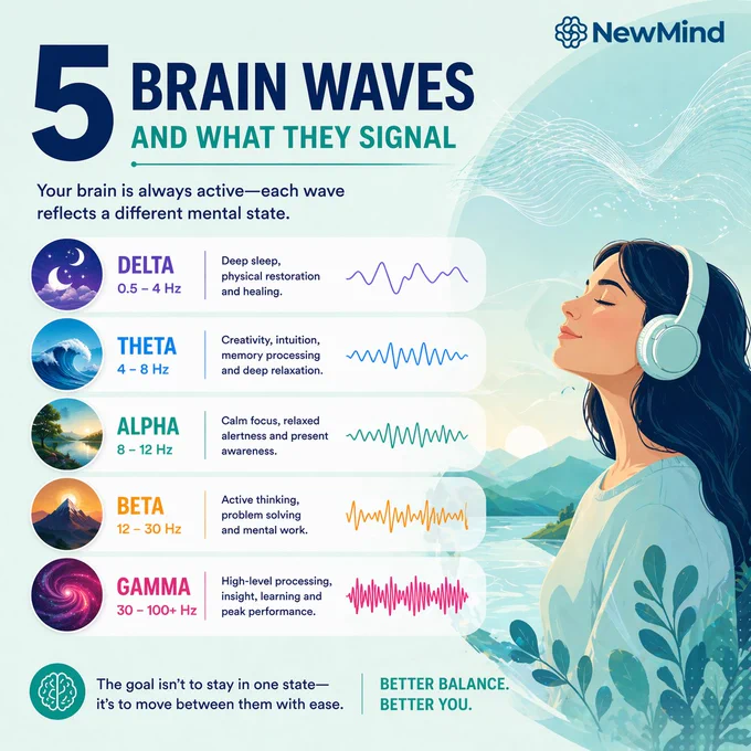 5 Brainwaves and What They Signal