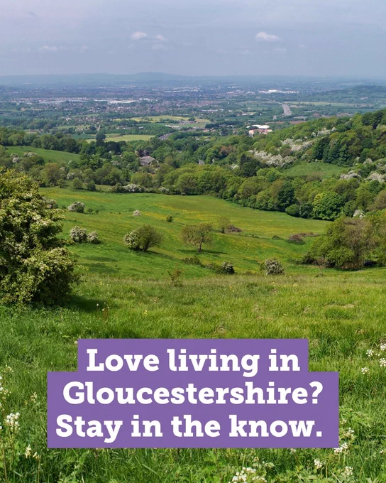 The Gloucestershire countryside.