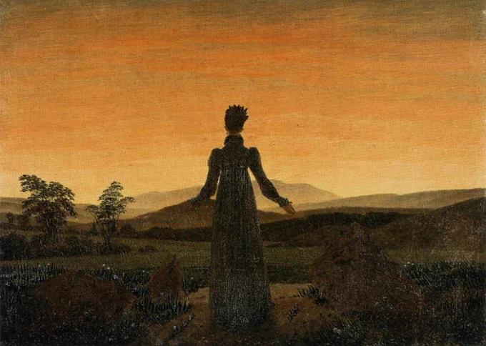Caspar David Friedrich – Woman Before the Rising Sun (c. 1818–1820)
