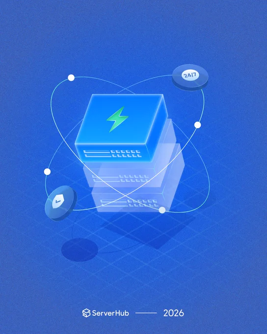 #ServerHub presents its Illustration Post for May 2026, which states which states "At the heart of every great digital experience is a reliable foundation. This illustration for ServerHub visualizes what we stand for: lightning-fast speed, ironclad security, and 24/7 availability. As we look toward 2026, the goal remains the same—keeping your data safe and your connection seamless. It’s not just hardware; it’s the engine of your digital growth."

