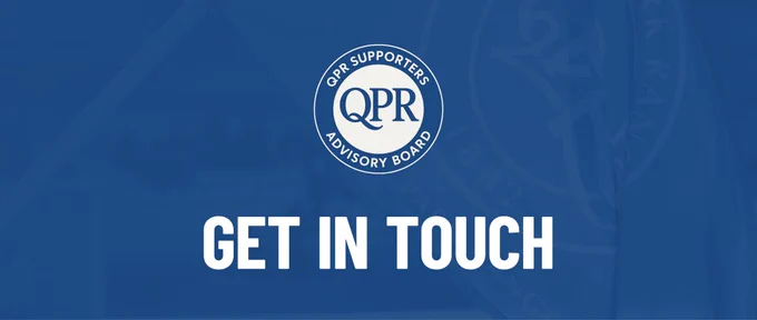 A QPR SAB logo on a blue background above the words “Get in touch”