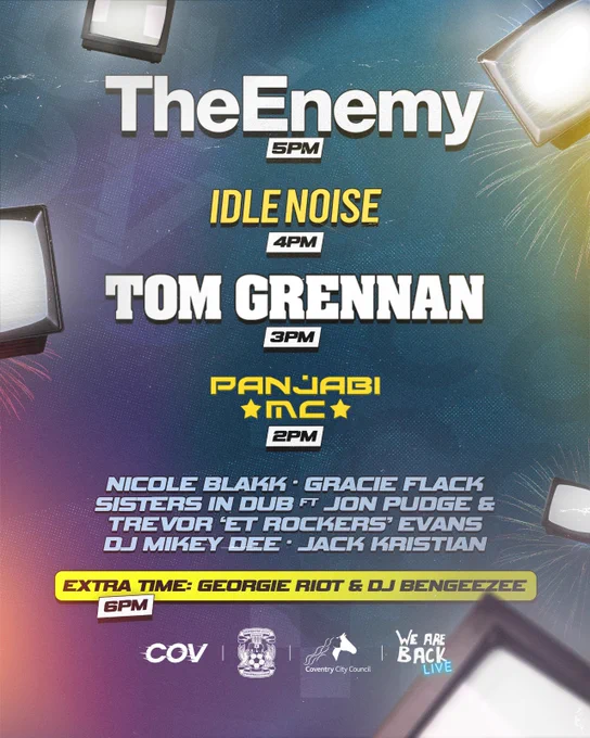 WE ARE BACK: LIVE full line-up.
