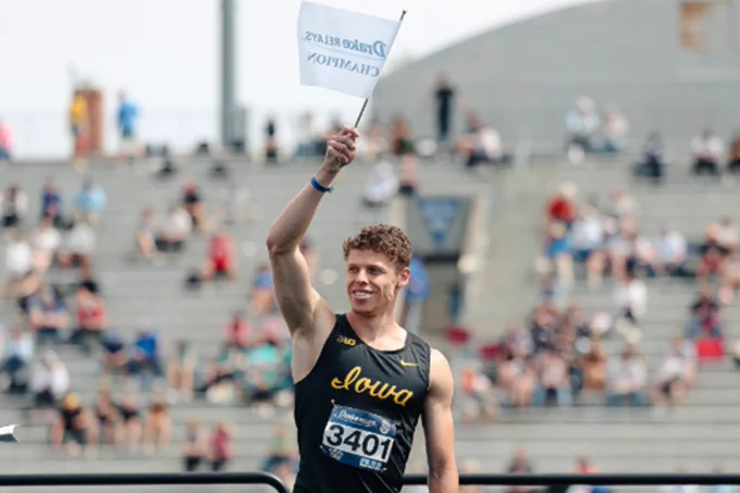 Former Indian Hills Men's Track & Field standout Kalen Walker, now a member of the University of Iowa
(Photo Credit - University of Iowa Athletics)