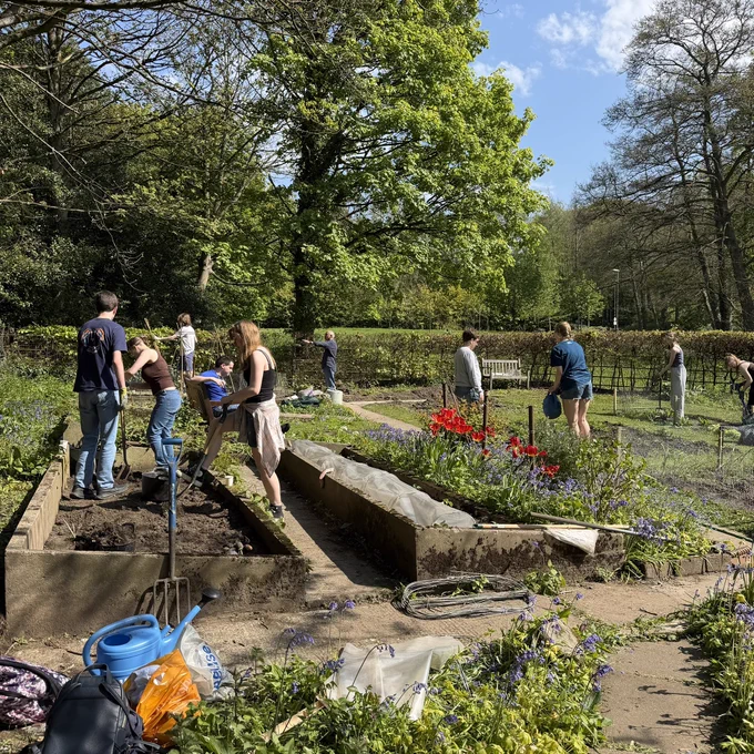 Students and SCR members in the allotment