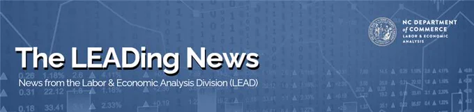 Banner for The LEADing News from the NC Department of Commerce's Labor & Economic Analysis Division.