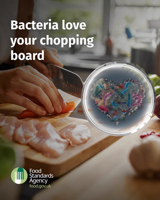 bacteria love your chopping board