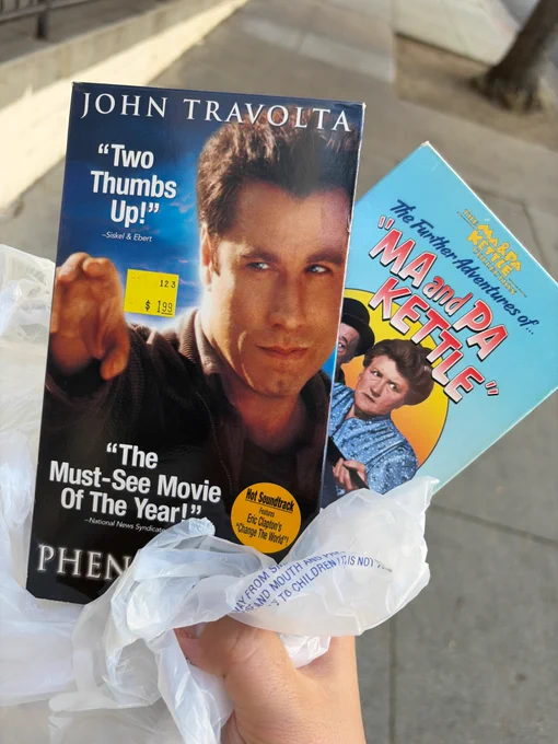 Two Popcorn Classics I scored in the best format, VHS.