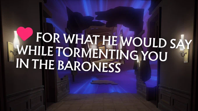 One of the things The Doorman can do is trap someone he doesn't like in a pocket dimension that is part of the Baroness Hotel while being inaccessable.

In game he has a set of voice lines specific to other heroes that pokes and prods at who they are to torment them while they try to escape this little zone of hell before it explodes with them inside.