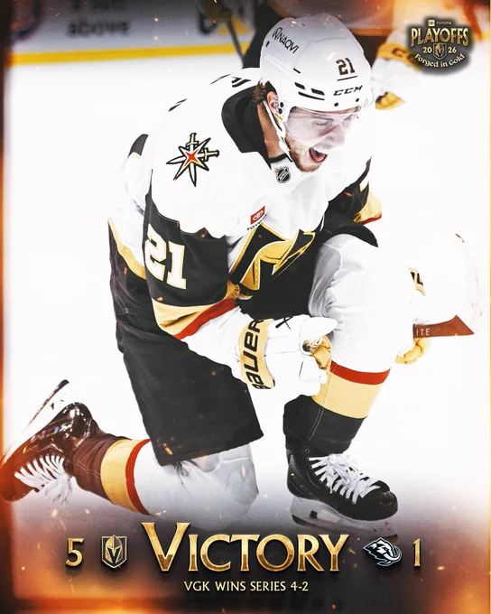 Final: VGK 5, UTA 1 
VGK wins the series