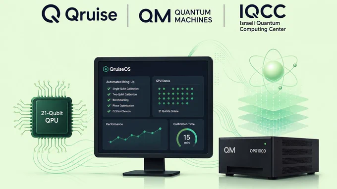 The German software company Qruise has announced the successful completion of a proof-of-concept integration of their automated “bring-up” software at the Israeli Quantum Computing Center (IQCC), which is a major step for the worldwide quantum computing industry. The initiative, which makes use of Quantum Machines’ OPX1000 control infrastructure, is a significant step forward in the effort to automate the labor-intensive process of getting quantum devices ready for use.
A complex combination of automated calibration, sophisticated data management, and hybrid quantum classical control is demonstrated by the implementation of QruiseOS at the IQCC testbed. The partnership has successfully simplified the administration of a 21-qubit QuantWare Contralto QPU by combining this software layer with Quantum Machines’ Quantum Orchestration Platform (QOP). The IQCC team can now perform multiplexed bring-up operations internally with this development, which enables real-time, low-latency 