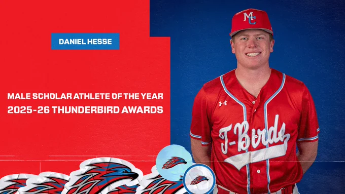 Daniel Hesse named Male Scholar Athlete of the Year for 2025-26 Thunderbird Awards