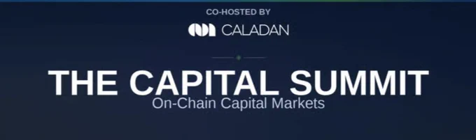 Event details for The Capital Summit: On-Chain Capital Markets featuring Caladan, highlighting a significant gathering in Miami.