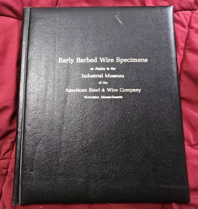 RARE Book “Early Barbed Wire Specimens” Collectible 1978 Reprint of 1924 Ed