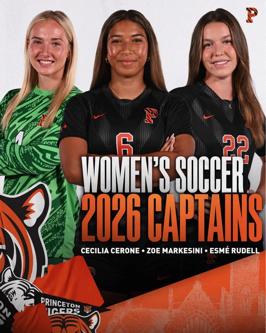 Women’s soccer 2026 captains cecilia cerone zoe markesini esmé rudell posed photos