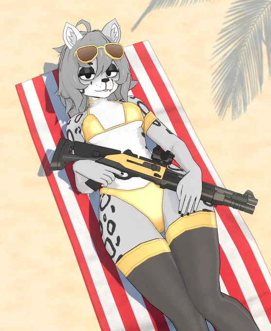 A character laying down