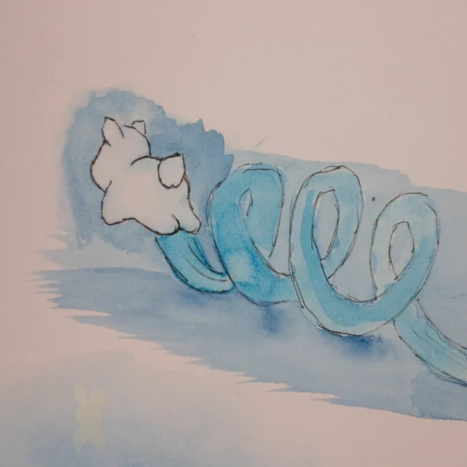 Practicing painting with one color.
Yes, Chow is blue, just subtle blue 