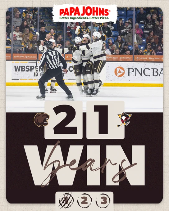 Bears Win:
HER - 2, WBS - 1