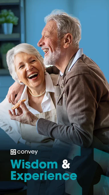 adult couple laughing together