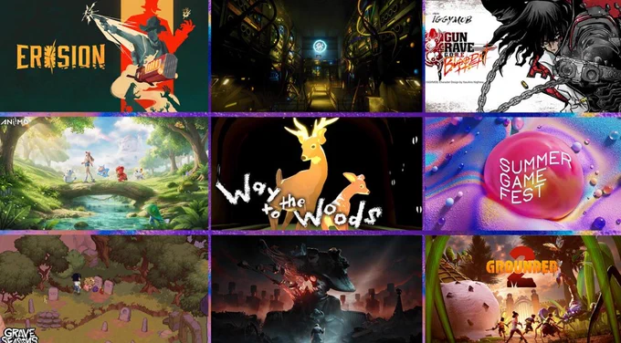 Screenshots of the cover image of each video game out in Summer Game Fest Play Days this summer