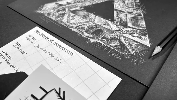 Preview of a fine art print from KPLX.art with a certificate of authenticity