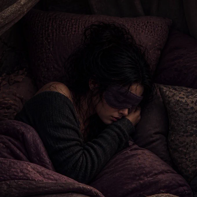 Image of a migraine sufferer using DALL-E - created by Sian Yvette - 03.05.2026