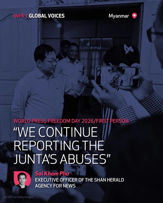 “We will continue telling the stories on the junta’s abuses and hardships of our people despite the huge risks."
Sai Kham Phu of @ShanHeraldNews writes for IWPR.
#WPFD #WPFD2026 #Myanmar