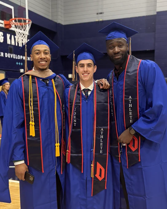 Cam, Seamus, and David at graduation