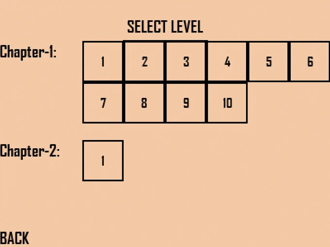 Level menu updated with chapter