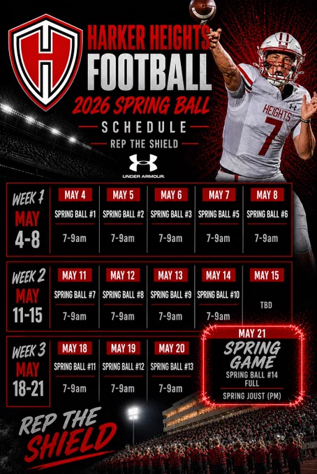 Spring Football Schedule 2026