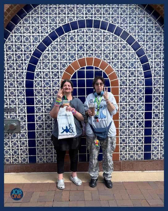Angie & Anne are having a blast walking and shopping around the Country Club Plaza.