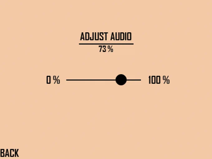 Audio Slider / Settings