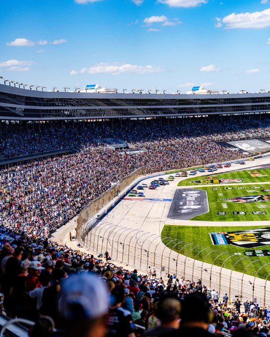 A photo of the grandstands at Texas Motor Speedway.