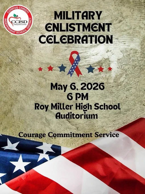 Join us as we honor our seniors committing to serve 🇺🇸 📅 May 6 | 🕕 6 PM 📍 Roy Miller HS Auditorium #TigerPride