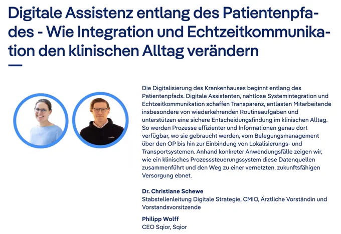 Digitale Assistenz entlang des Patientenpfades - Wie Integration und Echtzeitkommunikation den klinischen Alltag verändern