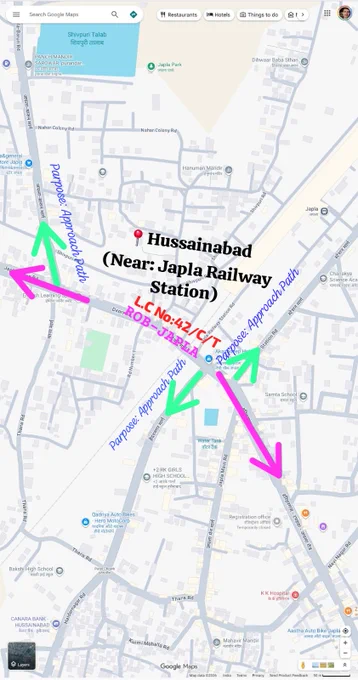 📍 Hussainabad- Near: (Japla Railway Station) Parpose: Approach Path