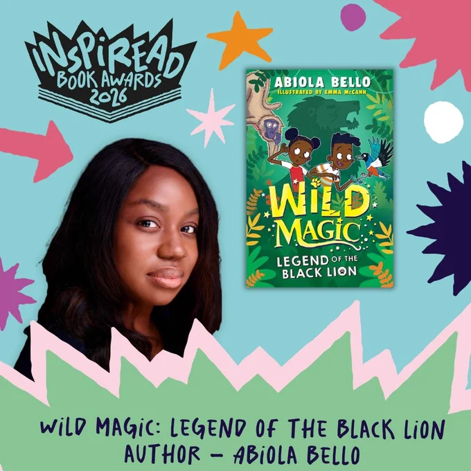 A graphic featuring a picture of Abiola Bello, a young Black woman with shoulder-length dark hair.