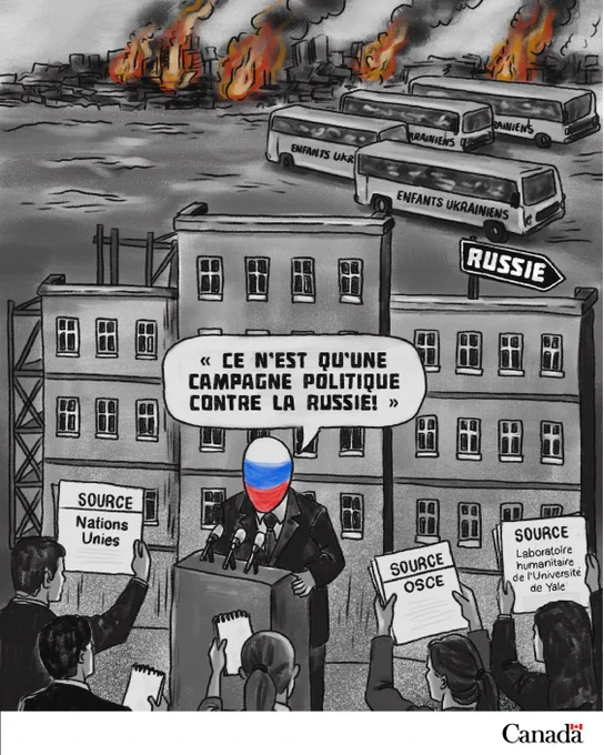 « Ce n’est qu’une campagne politique contre la Russie! »
Source: Nations Unies
Source: OSCE
Source: Laboratoire humanitaire de l’Université de Yale
[Enfants ukrainiens]